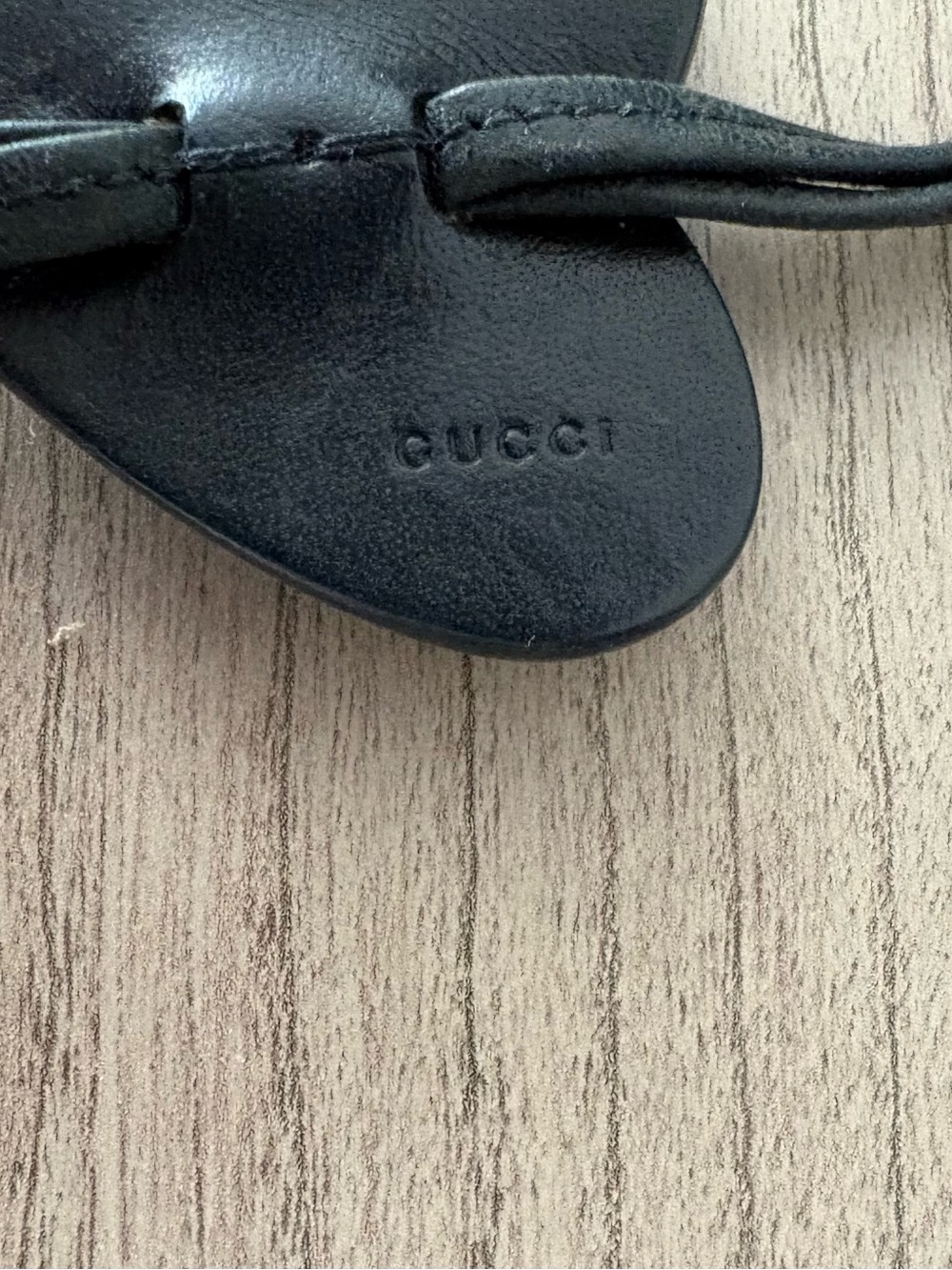 Vintage Gucci suede & leather Black Heart bag charm or keychain - Picture 6 of 7